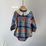 【hamomisi】Check rompers(80.90cm)