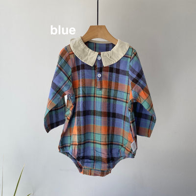 【hamomisi】Check rompers(80.90cm)