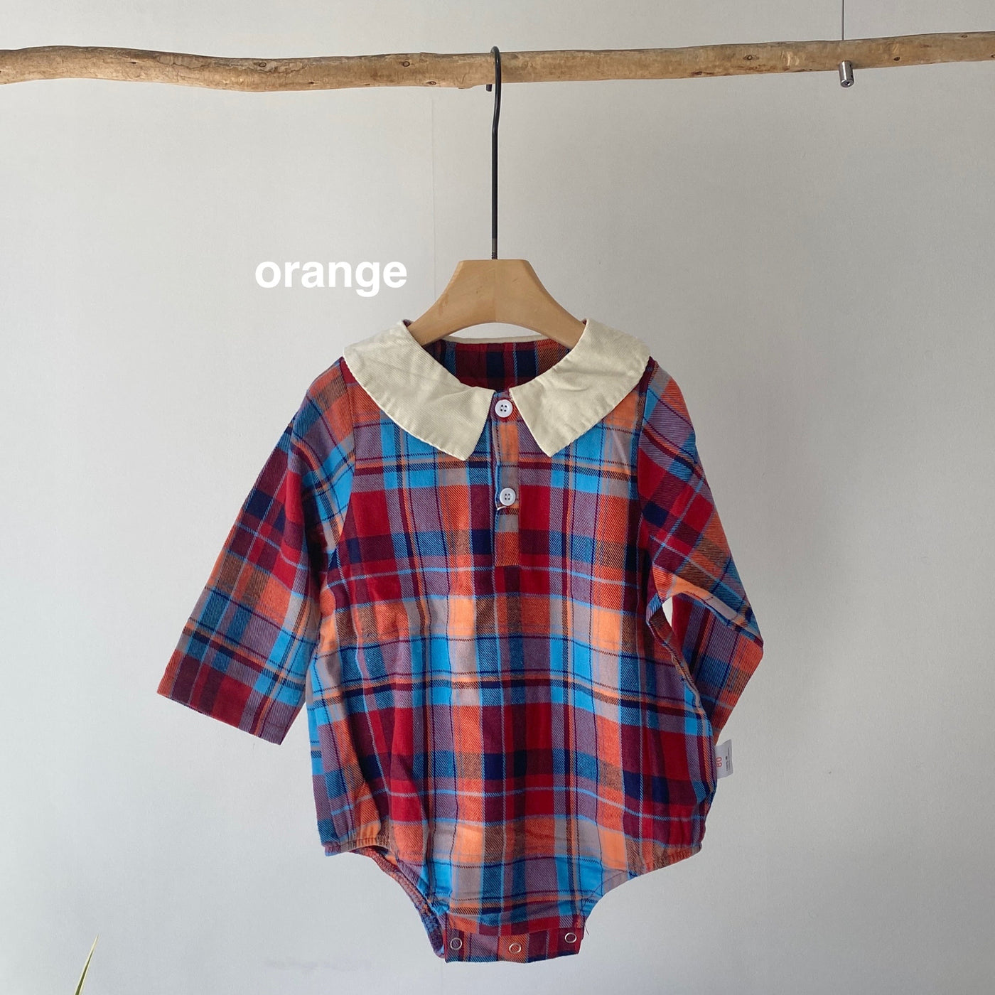 【hamomisi】Check rompers(80.90cm)