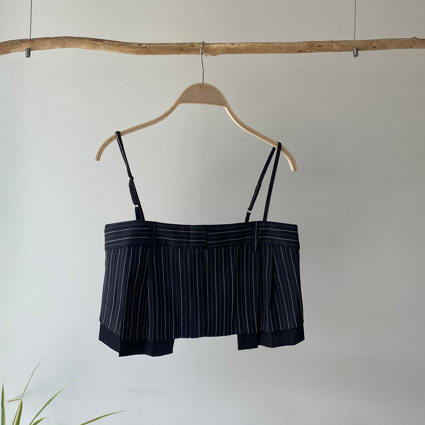 【ハモミシノオトナフク】Herrinbone stripe cami Tops