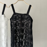 【ハモミシノオトナフク】Crochet lace tunic cami top