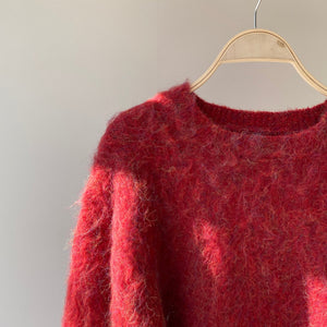 【ハモミシノオトナフク】Monster shaggy knit cropped PO