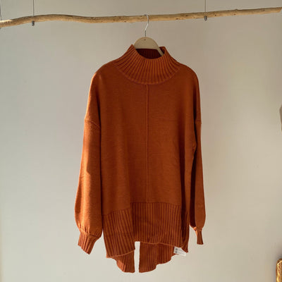 【ハモミシノオトナフク】Back slit knit