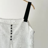【ハモミシノオトナフク】Crochet lace tunic cami top