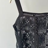 【ハモミシノオトナフク】Crochet lace tunic cami top