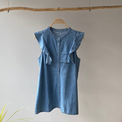 【ハモミシノオトナフク】Frill yoke north blouse