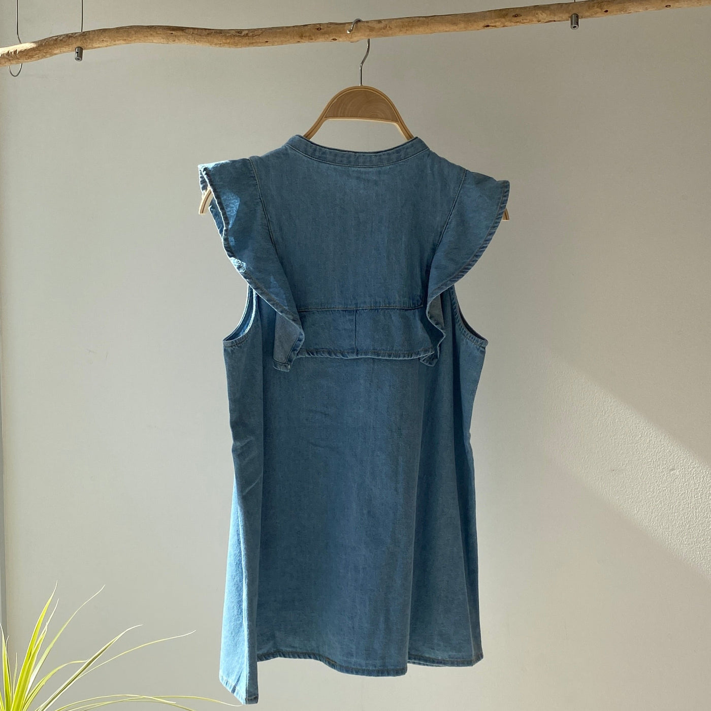 【ハモミシノオトナフク】Frill yoke north blouse