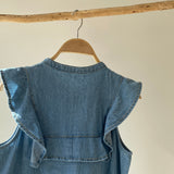 【ハモミシノオトナフク】Frill yoke north blouse