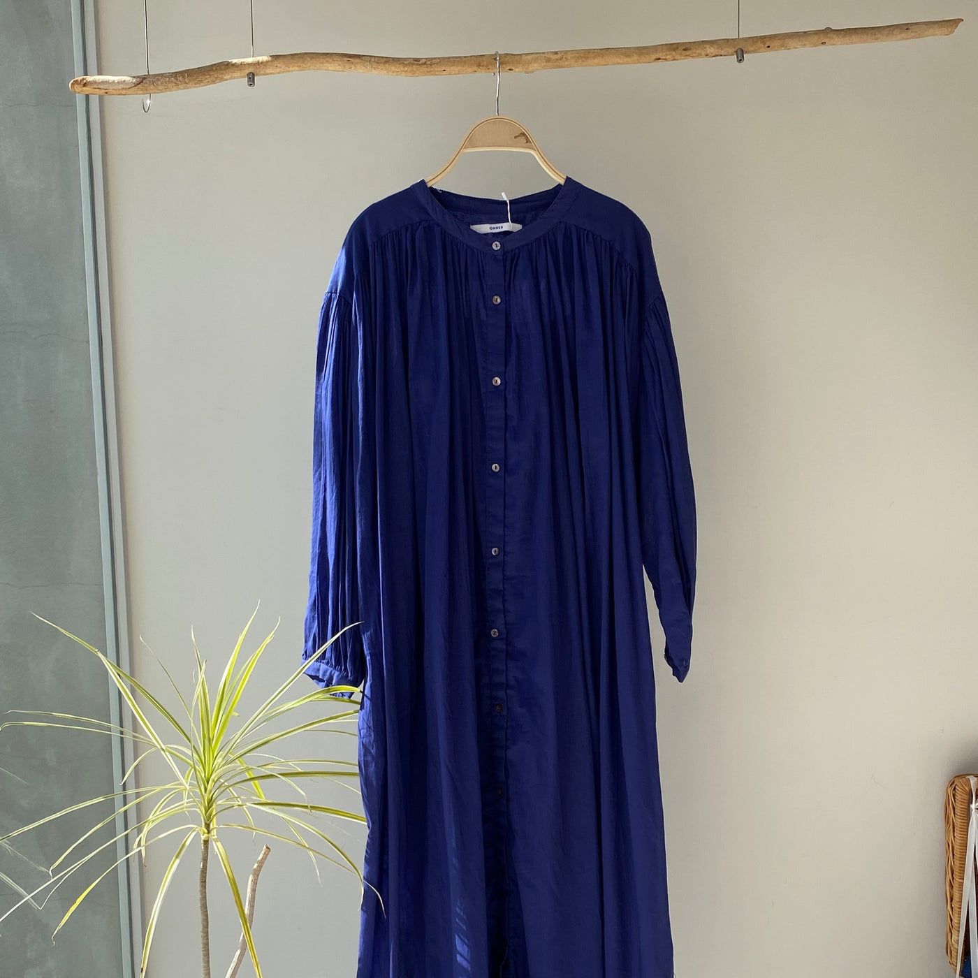 【ハモミシノオトナフク】Cotton voile sleeve OP