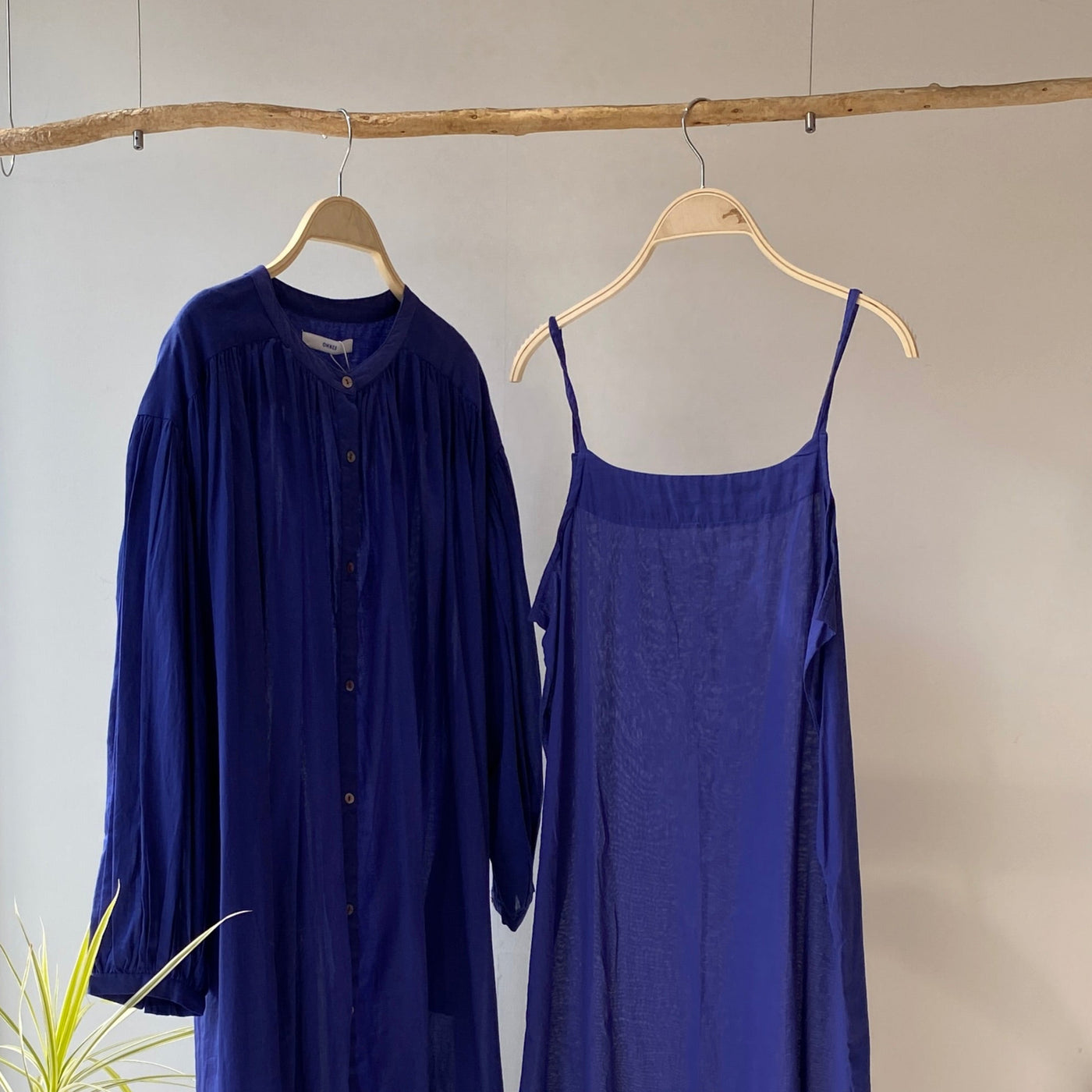 【ハモミシノオトナフク】Cotton voile sleeve OP