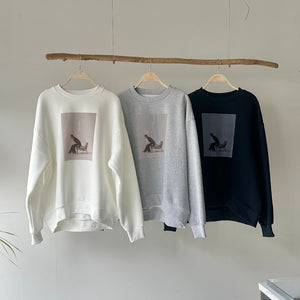 【ハモミシノオトナフク】Motion Blur Print Pullover