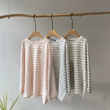 【hamomisi】Border long T-shirt(120~150)