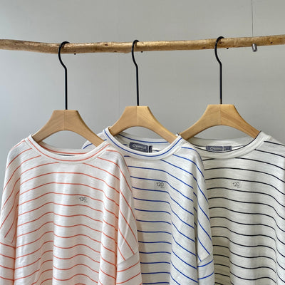 【hamomisi】Border long T-shirt(120~150)