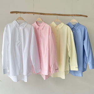 【ハモミシノオトナフク】Oversized Embroidered Shirt