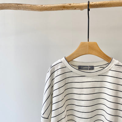 【hamomisi】Border long T-shirt(120~150)