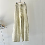 【ハモミシノオトナフク】Chemically colored wide-leg denim