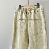 【ハモミシノオトナフク】Chemically colored wide-leg denim