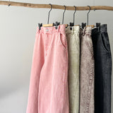 【ハモミシノオトナフク】Chemically colored wide-leg denim