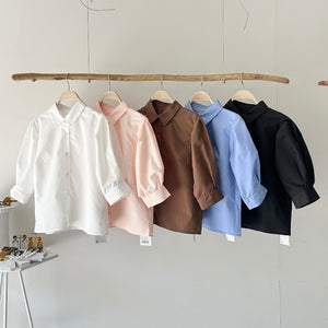 【ハモミシノオトナフク】Broadcloth Voluminous Sleeve Blouse