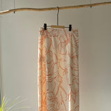 【ハモミシノオトナフク】Flower semiflare long skirt