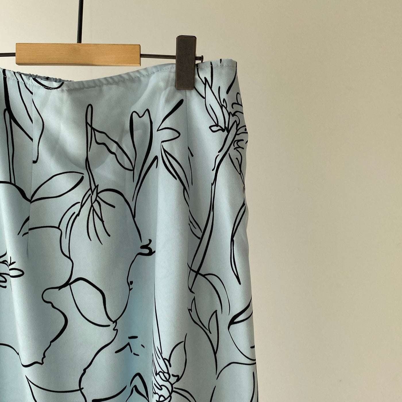 【ハモミシノオトナフク】Flower semiflare long skirt