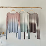 【ハモミシノオトナフク】Gradient pullover