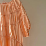 【ハモミシノオトナフク】Tiered shirring ribbon OP