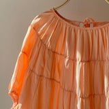 【ハモミシノオトナフク】Tiered shirring ribbon OP