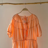 【ハモミシノオトナフク】Tiered shirring ribbon OP