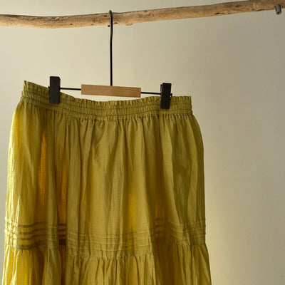 【ハモミシノオトナフク】Cotton voile tiered skirt