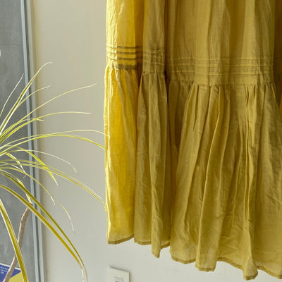 【ハモミシノオトナフク】Cotton voile tiered skirt