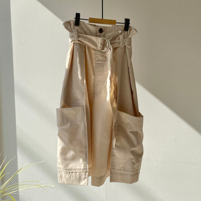 【ハモミシノオトナフク】High waist tuck half pants