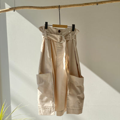 【ハモミシノオトナフク】High waist tuck half pants