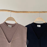 【ハモミシノオトナフク】Milan rib layered knit