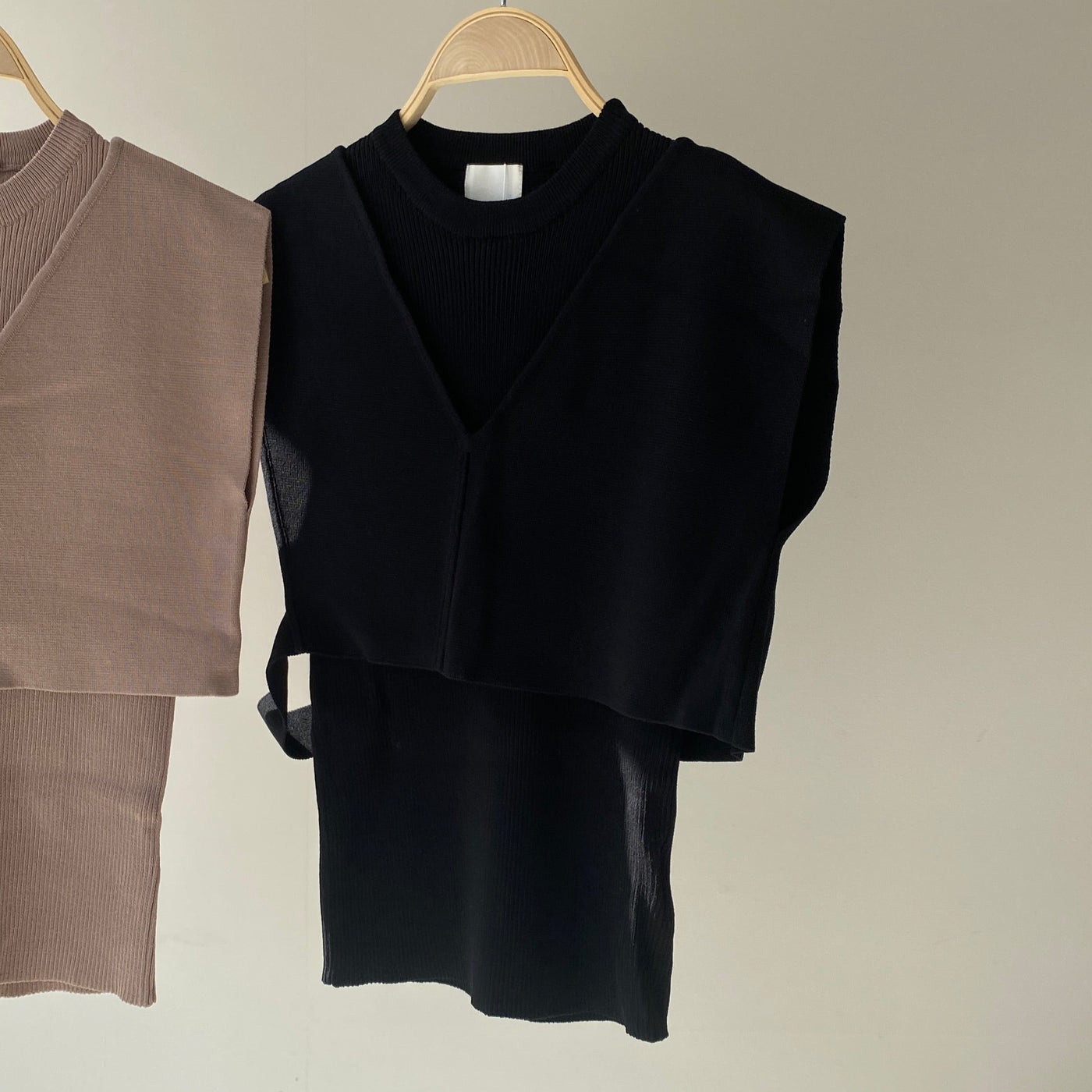 【ハモミシノオトナフク】Milan rib layered knit