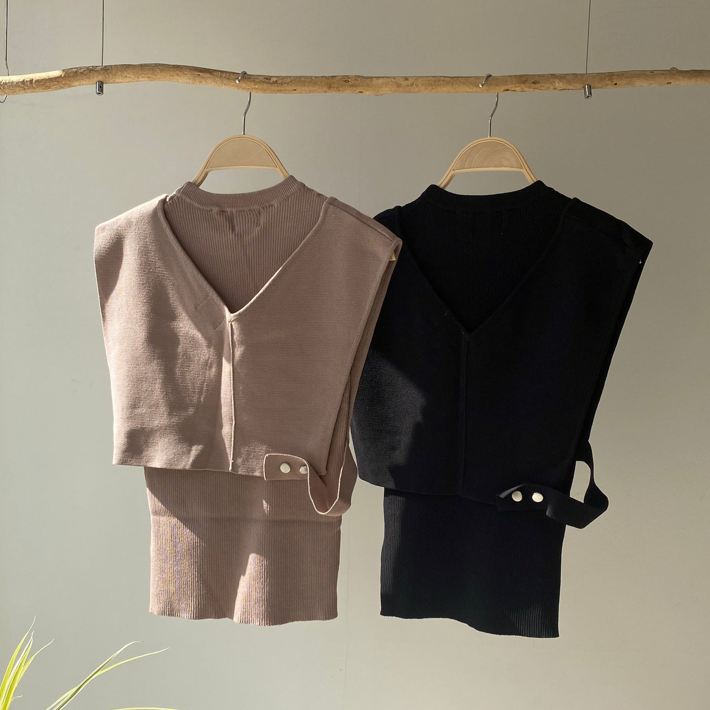 【ハモミシノオトナフク】Milan rib layered knit