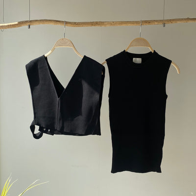 【ハモミシノオトナフク】Milan rib layered knit