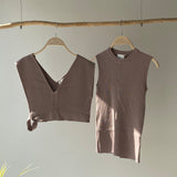 【ハモミシノオトナフク】Milan rib layered knit