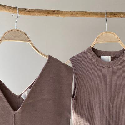 【ハモミシノオトナフク】Milan rib layered knit