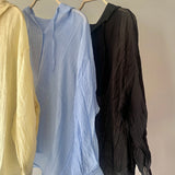 【ハモミシノオトナフク】Sheer Washed Hooded Shirt