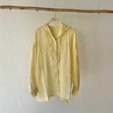 【ハモミシノオトナフク】Sheer Washed Hooded Shirt