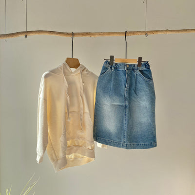 【hamomisi】Denim skirt(100~120)
