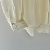 【ハモミシノオトナフク】Sheer striped oversized shirt