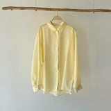【ハモミシノオトナフク】Sheer striped oversized shirt