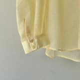 【ハモミシノオトナフク】Sheer striped oversized shirt