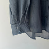 【ハモミシノオトナフク】Sheer striped oversized shirt