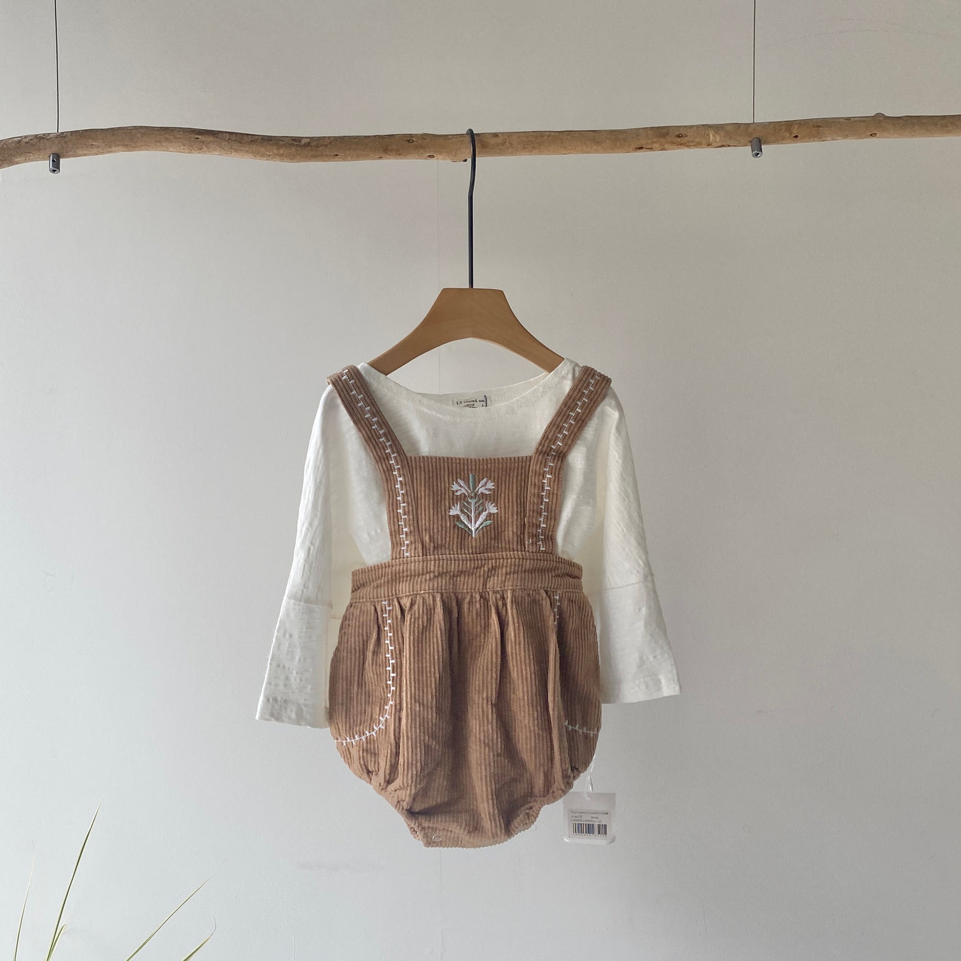 【hamomisi】Plaid overalls(73.80cm)
