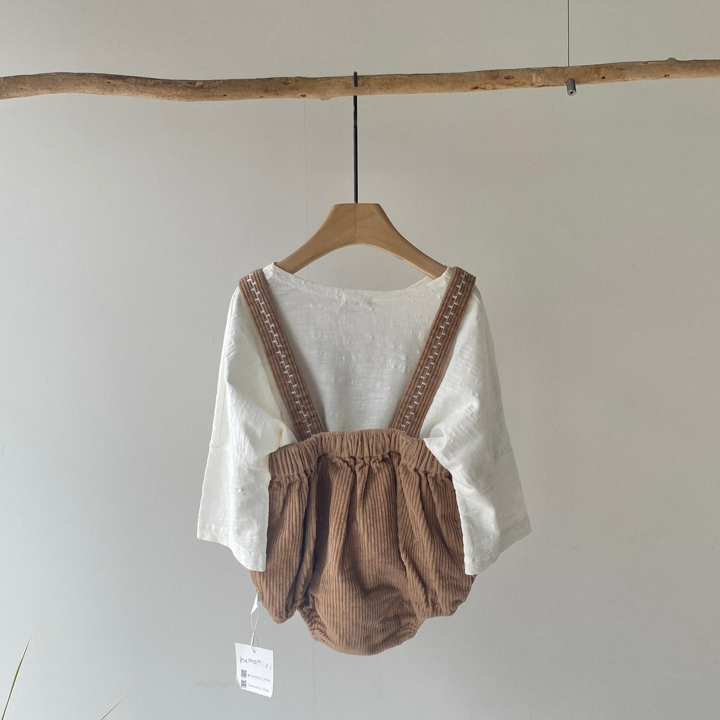 【hamomisi】Plaid overalls(73.80cm)