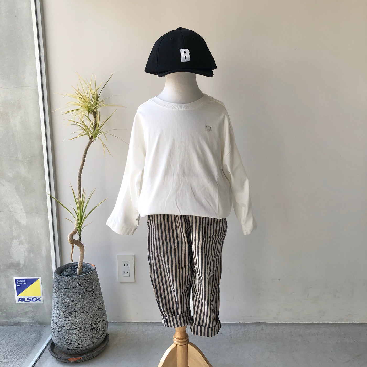 【hamomisi】Switching long T-shirt(110~140)
