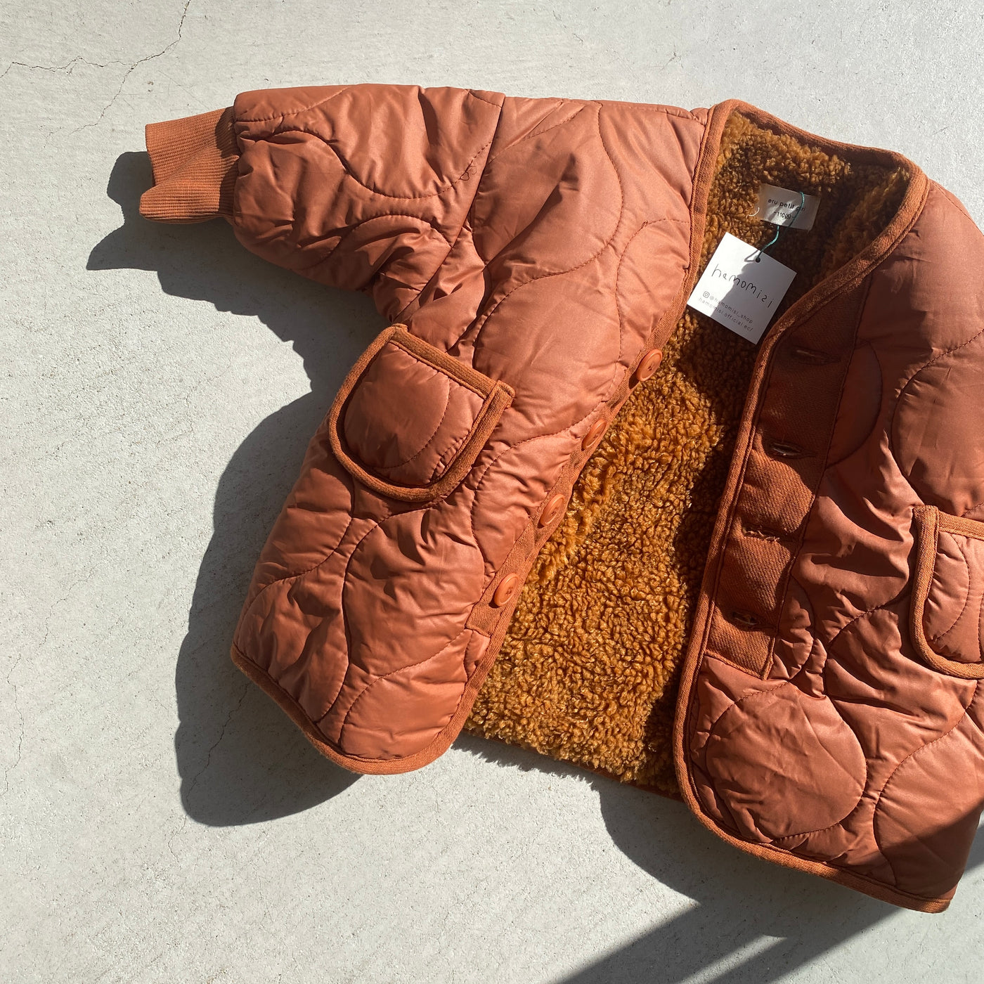 【hamomisi】Quilted bore jacket(110.120.140)